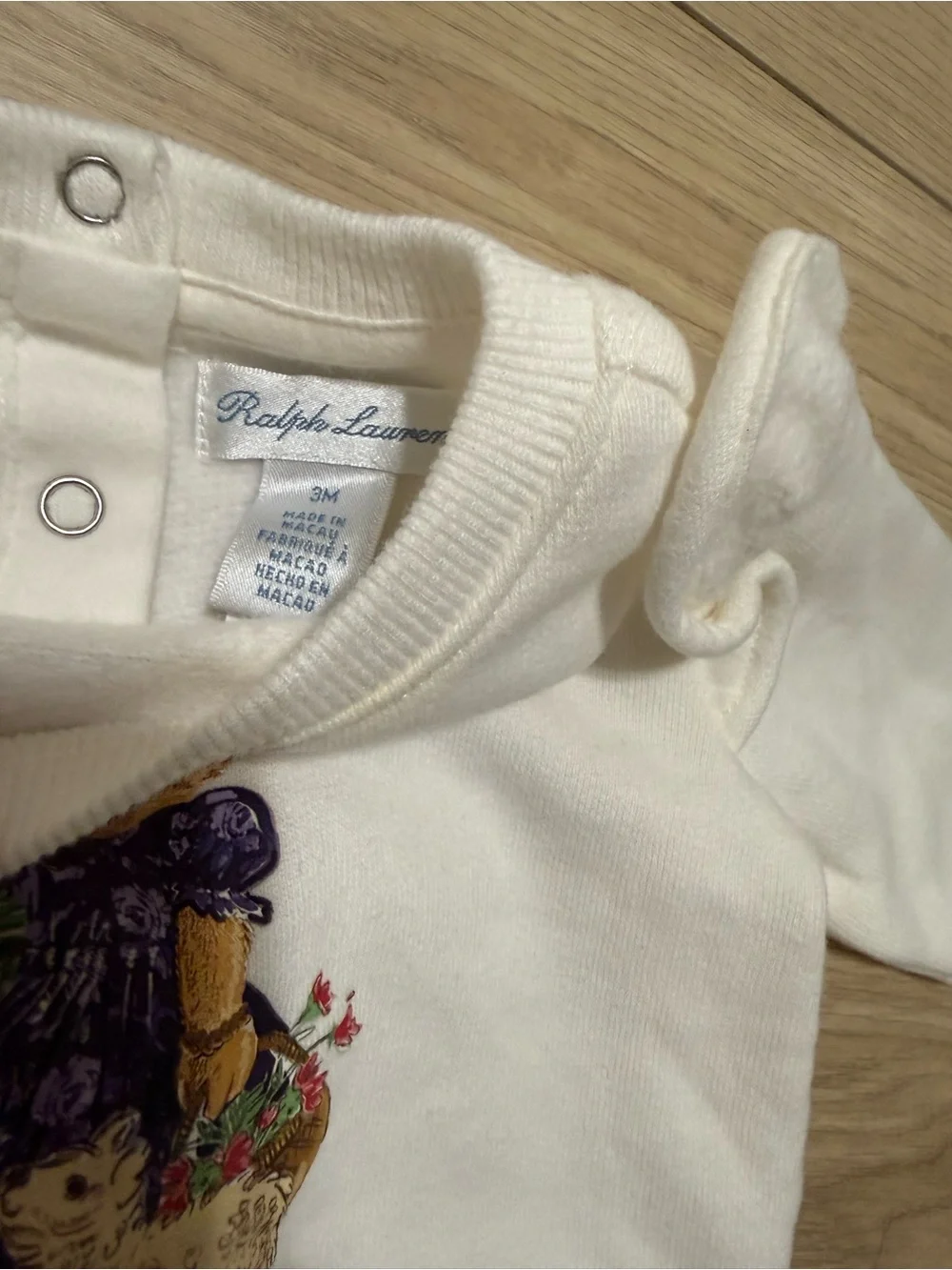 Ralph Lauren Cream Sweatshirt & Joggers with Bear Motif
